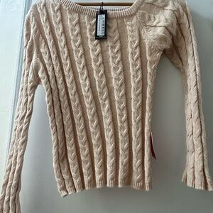 Cable Knit Cream Sweater